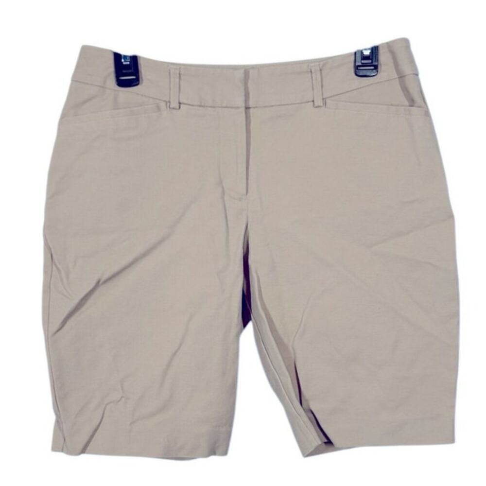 Apt. 9 Essentials Bermuda Shorts Khaki Size 8 Cla… - image 2